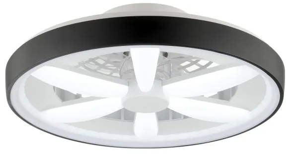 Ventilator LED RGBW de tavan cu lumină Brilliant GAIANO LED/48W/230V negru + telecomandă