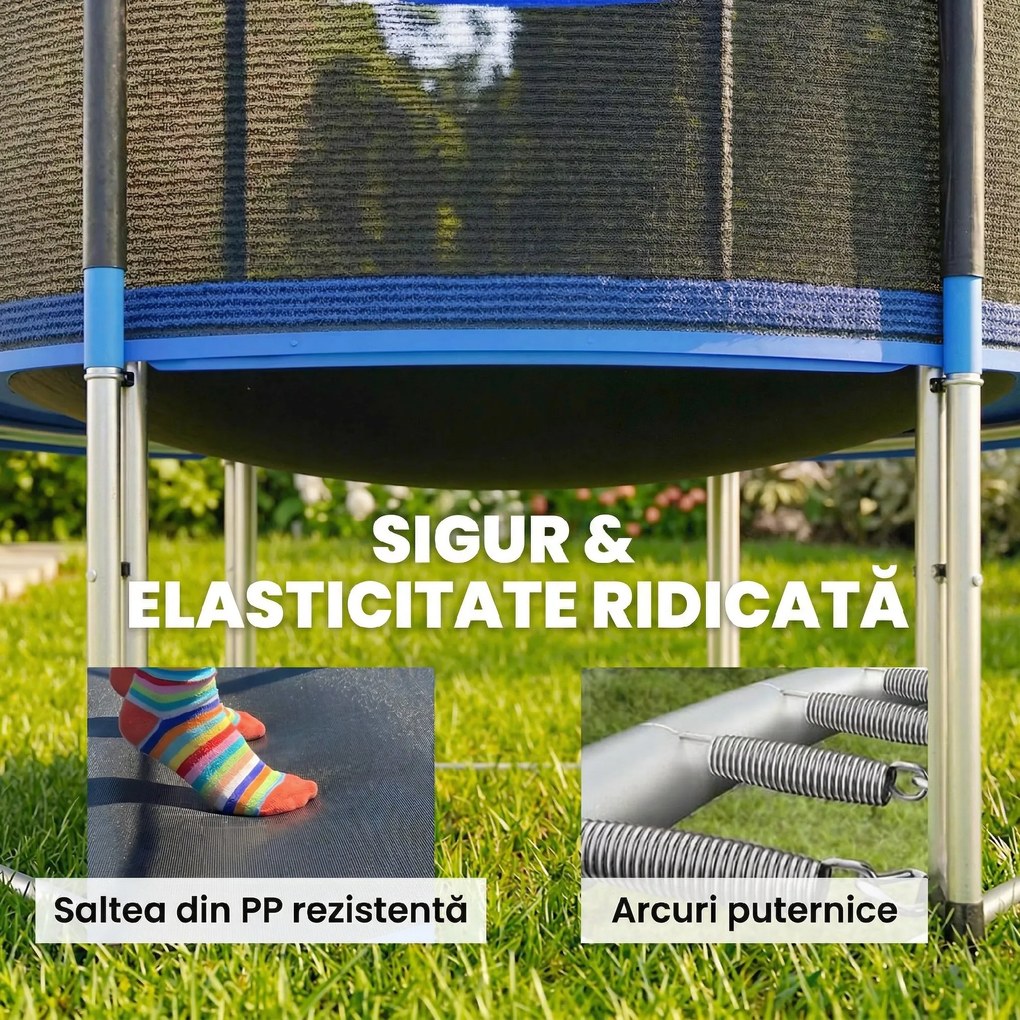 SPORTNOW trambulină elastică, trambulină, covor elastic, trambulină elastică de grădină, trambulină cu plasă | Aosom Romania