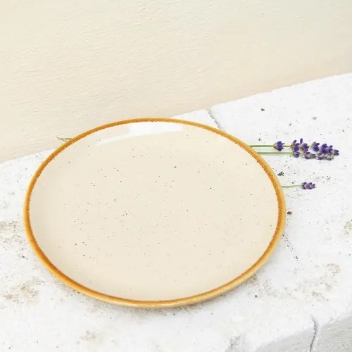 Farfurie de desert Gardena din ceramica crem 20 cm