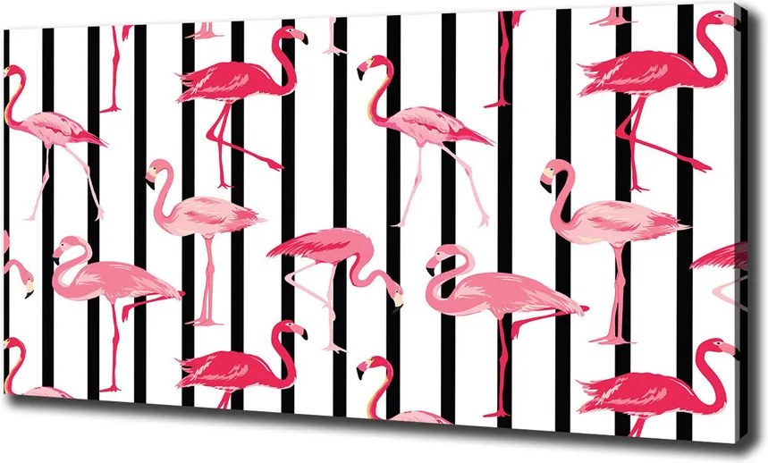 Tablou pe pânză canvas Baruri flamingos