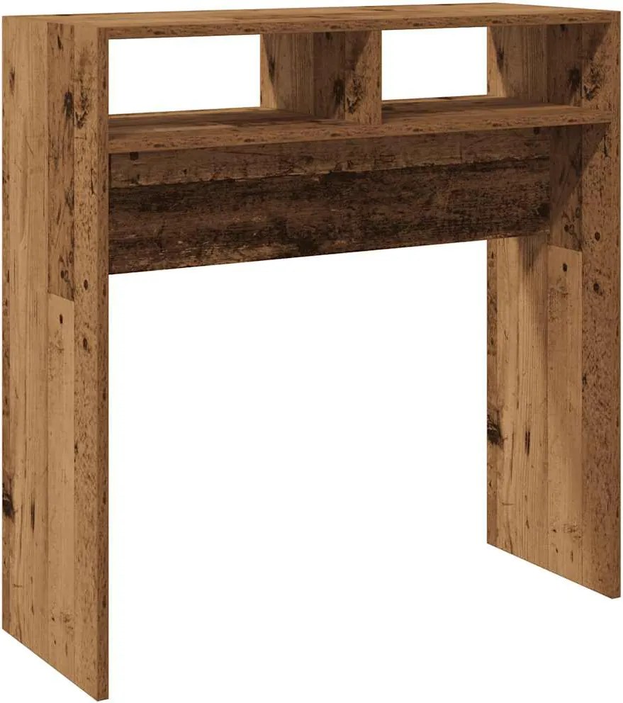 vidaXL Masă consolă, Lemn vechi, 78x30x80 cm, PAL