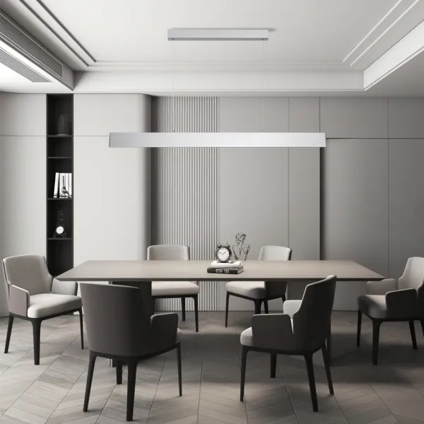 Lustră LED dimabilă pe cablu Brilagi SLIMLINE LED/40W/230V 3000-6000K argintiu + telecomandă