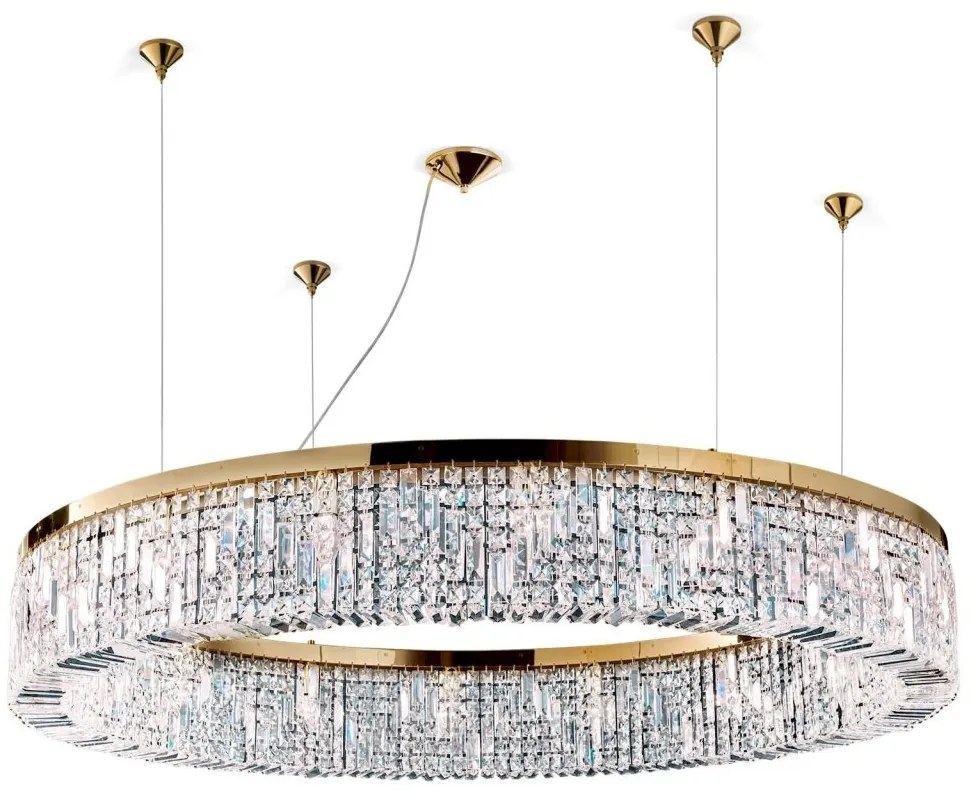 Lustra cristal Asfour XXL design modern de lux Ring 140cm gold