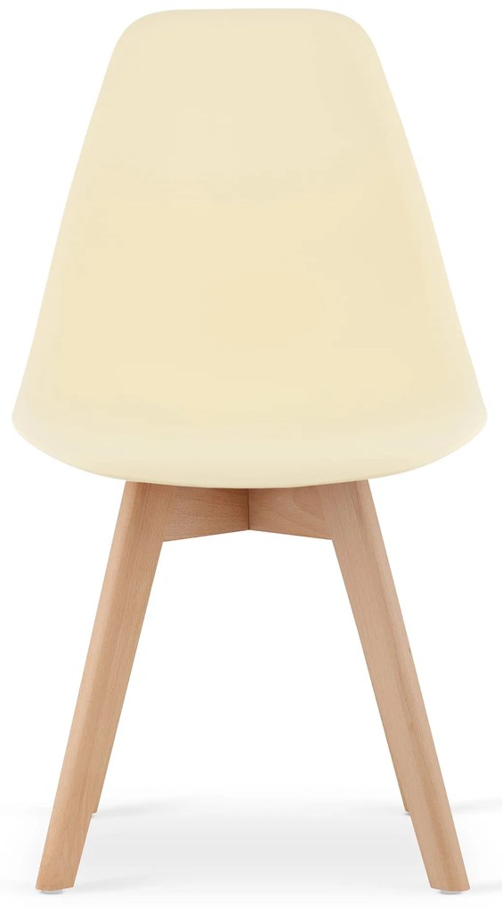 Scaun KITO crem cu picioare din fag