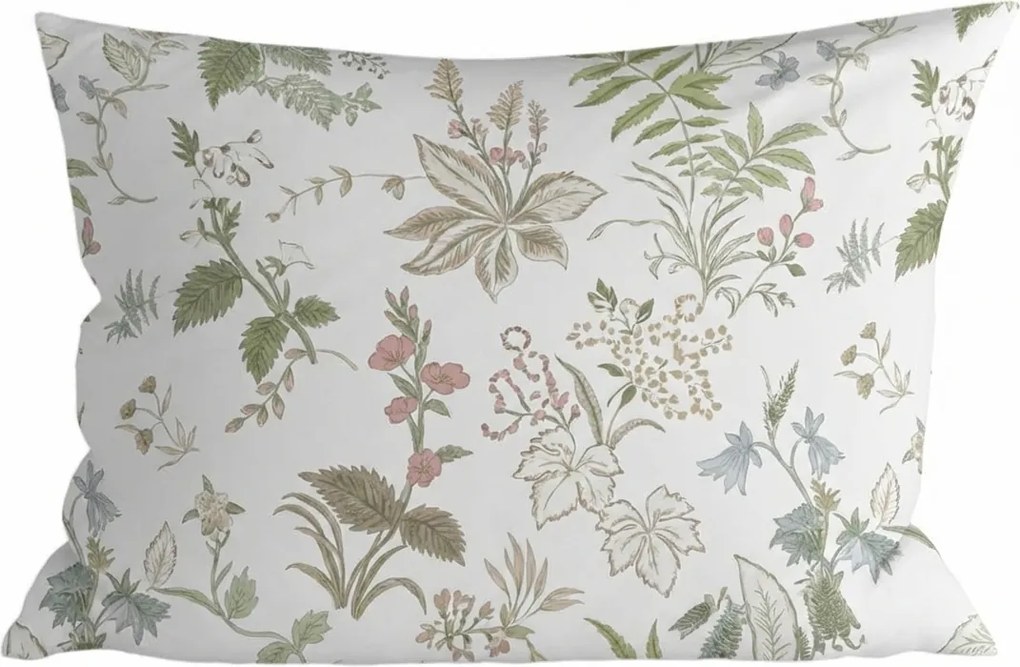 Husa de perna din bumbac FLORWELLA 70x90 cm, alb