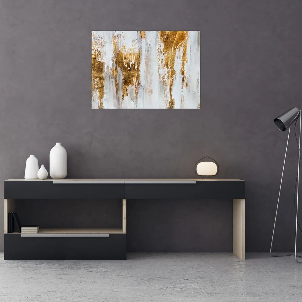 Tablou - Abstract auriu (70x50 cm)