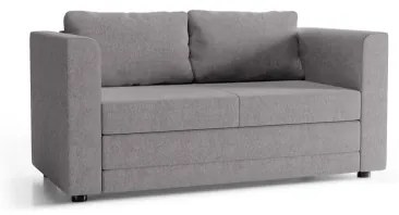 Canapea extensibilă tapițată cu 2 locuri și cotiere LAYLA, gri