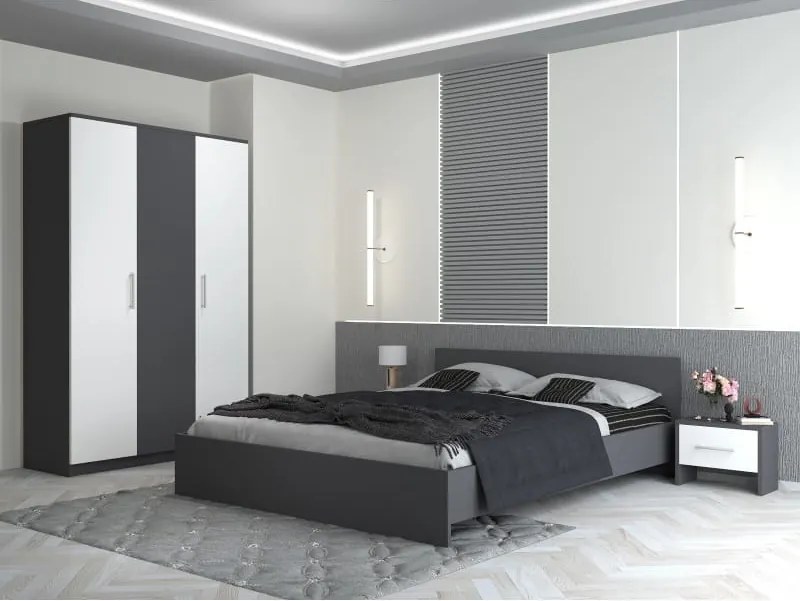 Set dormitor Practic 3U, Gri