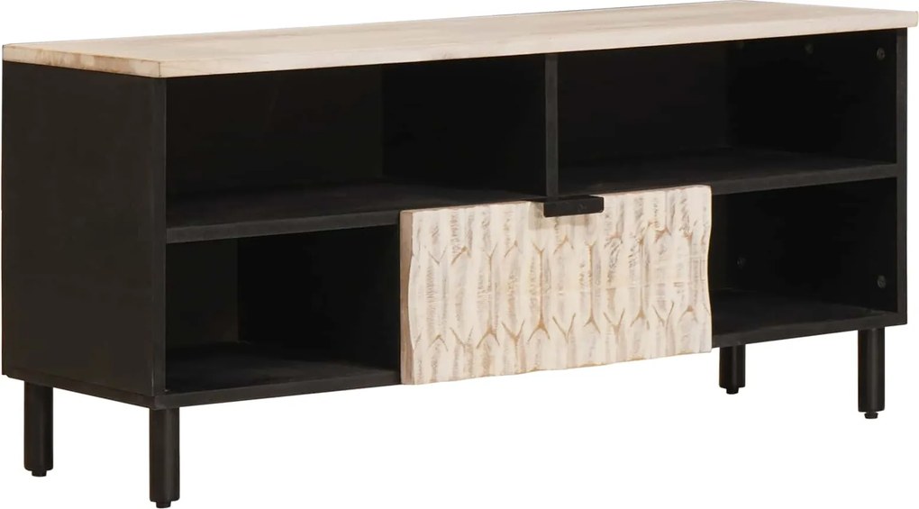 vidaXL Cabinet TV cu sertar Finisaj Alb Spălat 100 x 33 x 46 cm