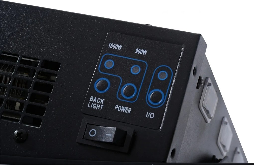 HOMCOM Șemineu Electric de Perete 900/1800W Încălzire cu Efect de Flacără 3D Reglabil, Șemineu Electric cu Lumină LED în 7 Culori, Telecomandă, Temporizator și Termostat, 30 m², Negru | Aosom Romania