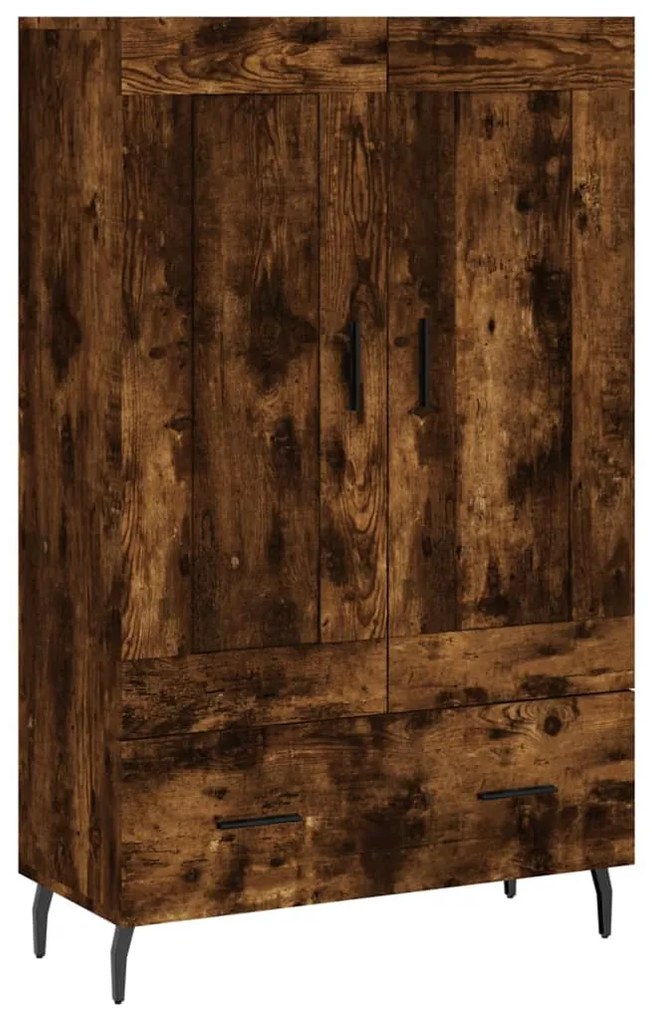 vidaXL Dulap înalt, stejar afumat, 69,5x31x115 cm, lemn prelucrat