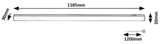 Rabalux 78006 - LED iluminat sub dulap GREG LED/18W/230V 4000K 118 cm