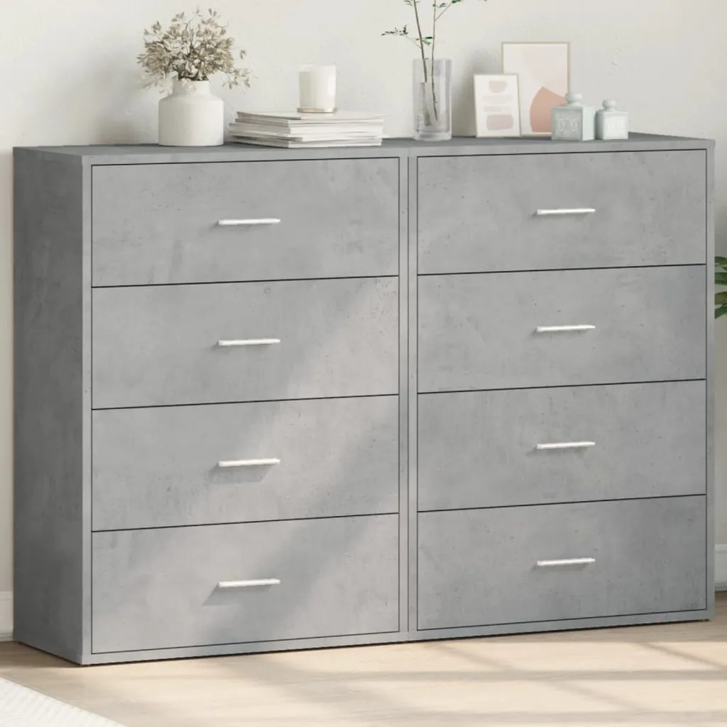 vidaXL Dulapuri, 2 buc., gri beton, 60x31x84 cm, lemn prelucrat