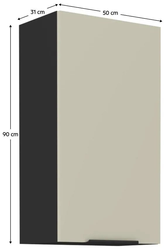 Dulap de bucătărie superior Arikona 50 G 90 1F (cașmir + negru). 1097056