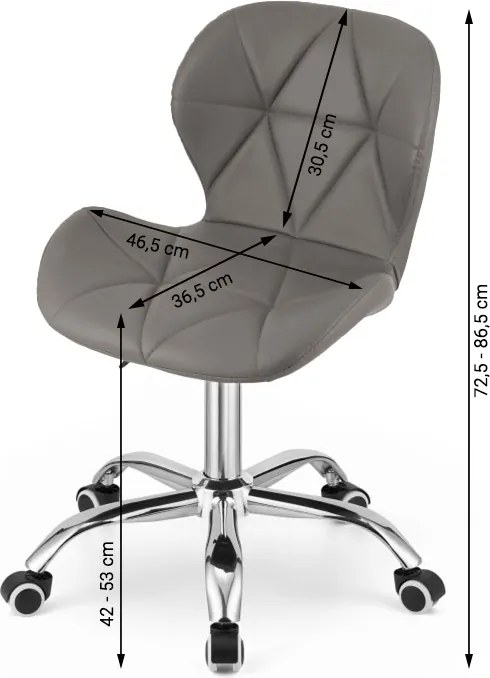 OFERTA Scaun de birou gri-bej AVOLA din piele ecologica calitatea II