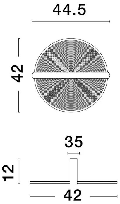 Plafoniera LED dimabila, design modern Noah maro 44,5cm