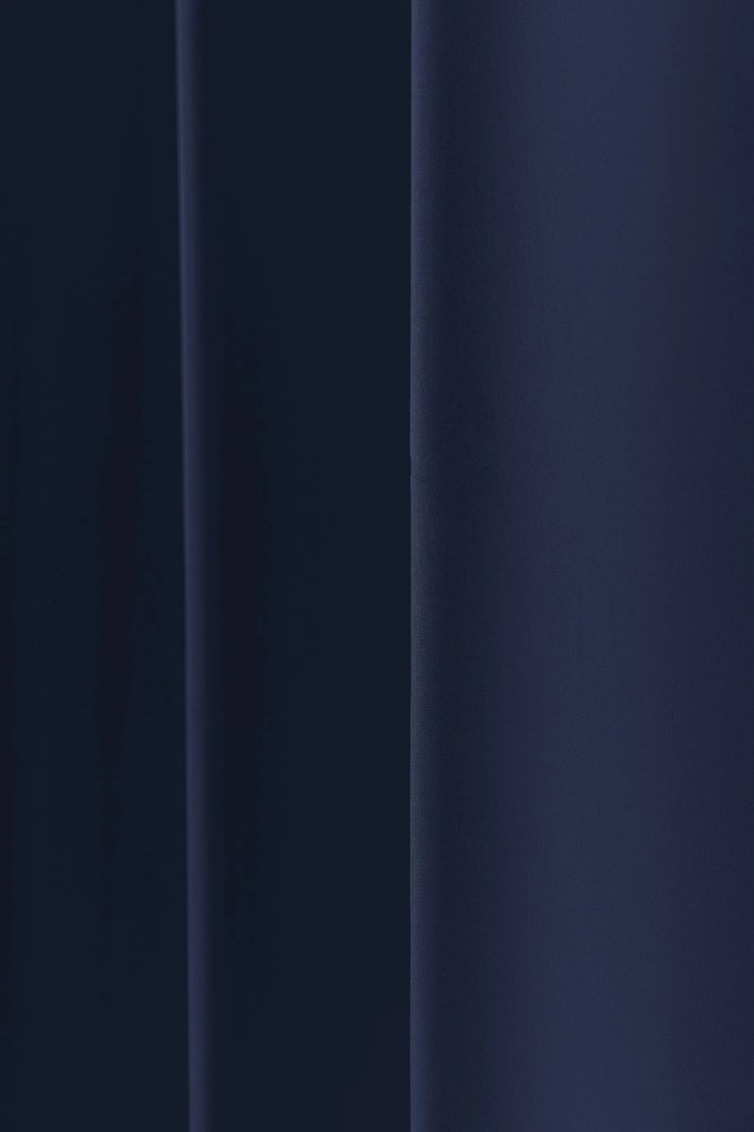 Draperie albastru inchis OXFORD 140x250 cm Agatat: Inele metalice