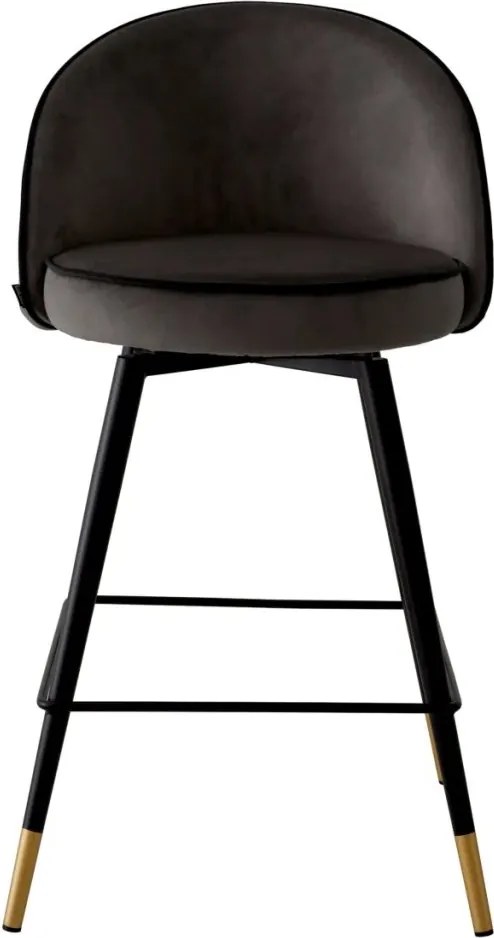 Set de 2 scaune de bar pivotante, design LUX, Counter Stool Cooper gri inchis