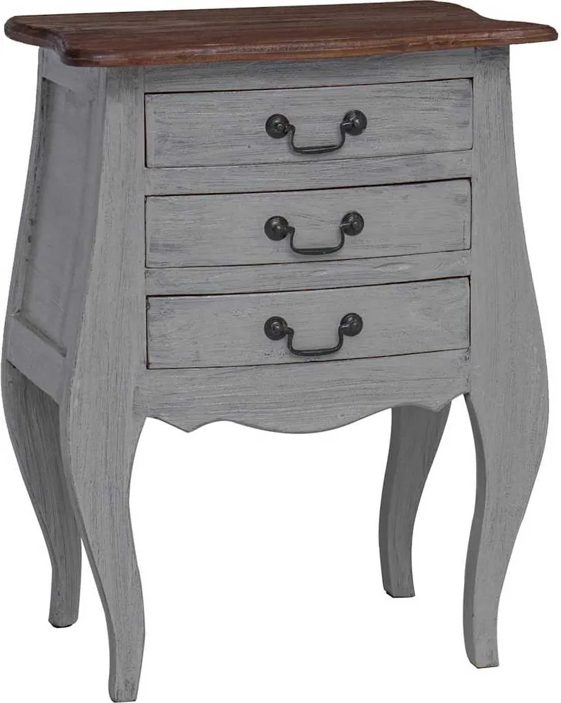 vidaXL Noptieră, 48x35x64 cm, lemn masiv de mahon