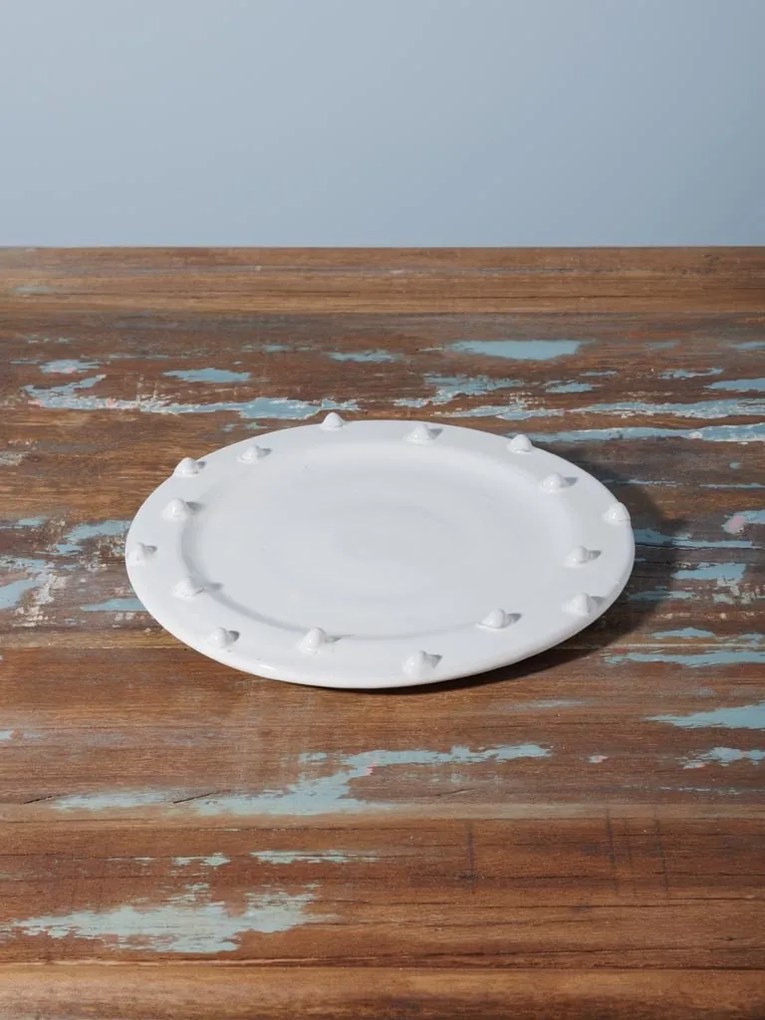 Farfurie alba din ceramica, D24.5cm Dante
