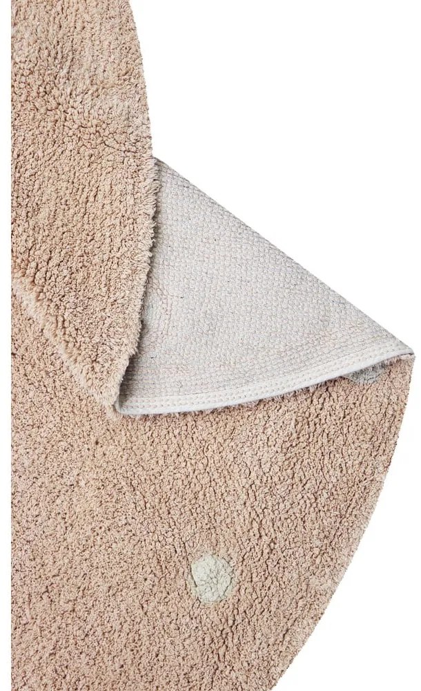 Covor pentru copii roz deschis lavabil/țesut manual din bumbac ø140 cm Round Dot Rose – Lorena Canals