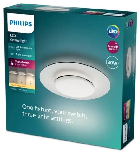 Plafonieră LED dimabilă GARNET SCENE SWITCH LED/30W/230V 2700K Philips