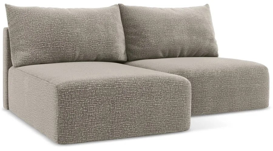 Colțar bej extensibil/cu spațiu de depozitare (cu colț pe partea stângă) Kalena – Makamii