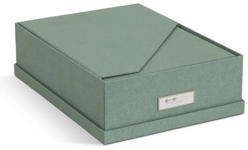 Organizatoare verzi pentru documente 5 buc. din carton Holger Canvas Paper Laminate – Bigso