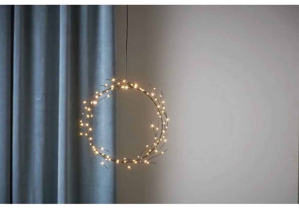 Decorațiune luminoasă neagră ø 24 cm de Crăciun Nike – Star Trading