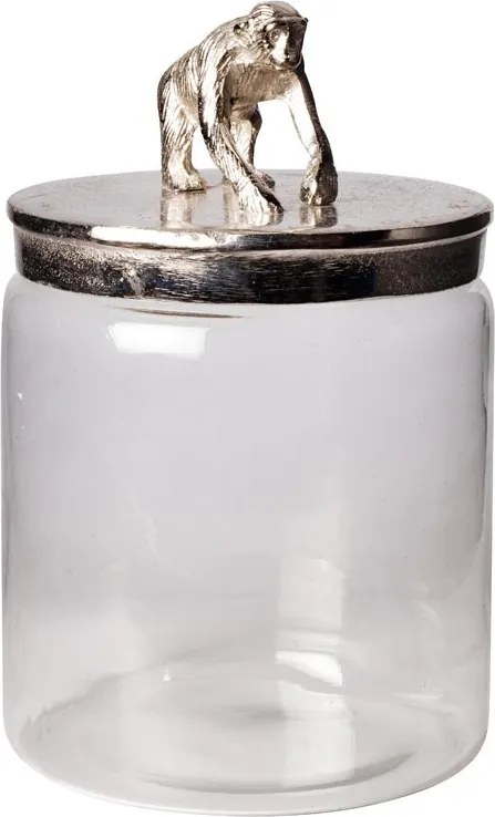 Borcan din sticla, cu capac din aluminiu, Monkey