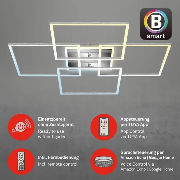 Lustră LED dimabilă aplicată FRAME LED/50W/230V Wi-Fi Tuya Brilo + telecomandă