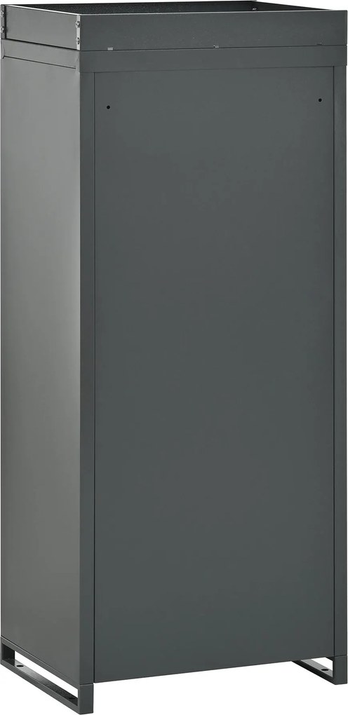 Cutie pentru colete și scrisori cu jardinieră integrată, 50x37x118,5 cm, Gri+Culoare naturală