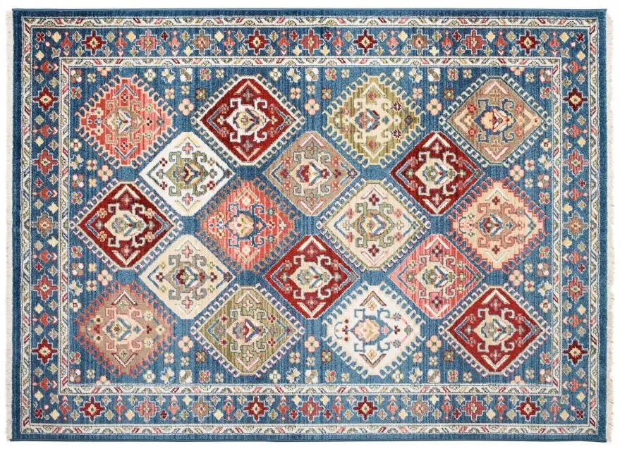 Covor de epocă de designer în albastru Lăţime: 120 cm | Lungime: 170 cm