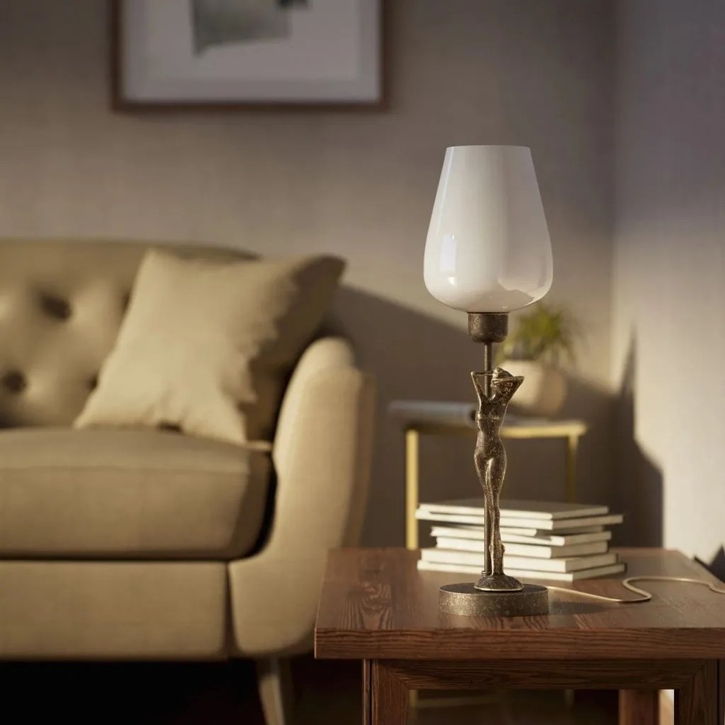 Lampa de masa figura feminina din alama Donne