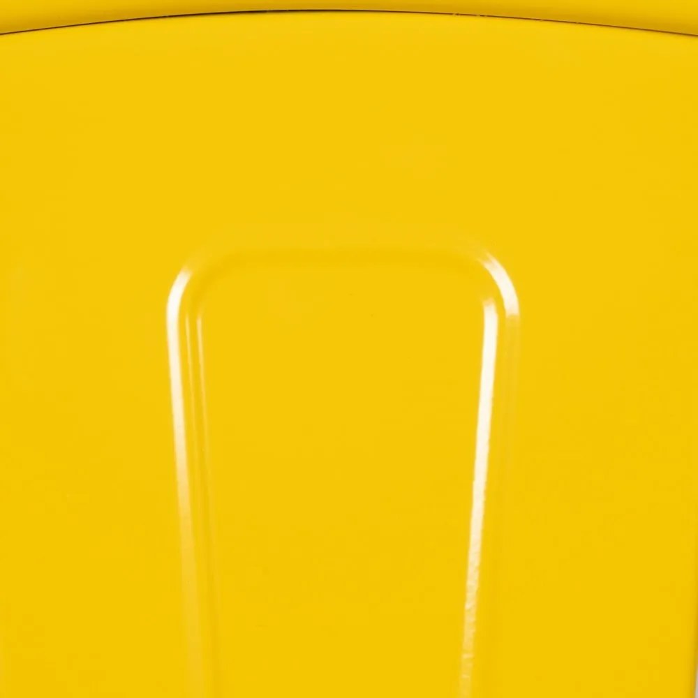 Scaune de dining galbene 2 buc. din metal – Ixia