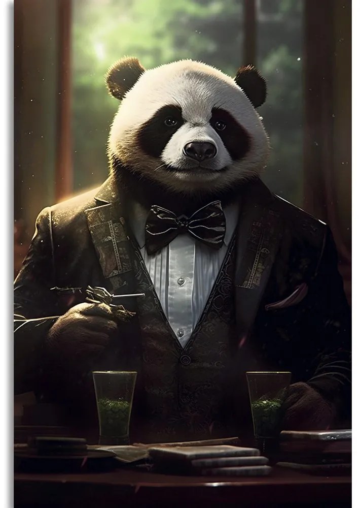 Tablou animal gangster panda
