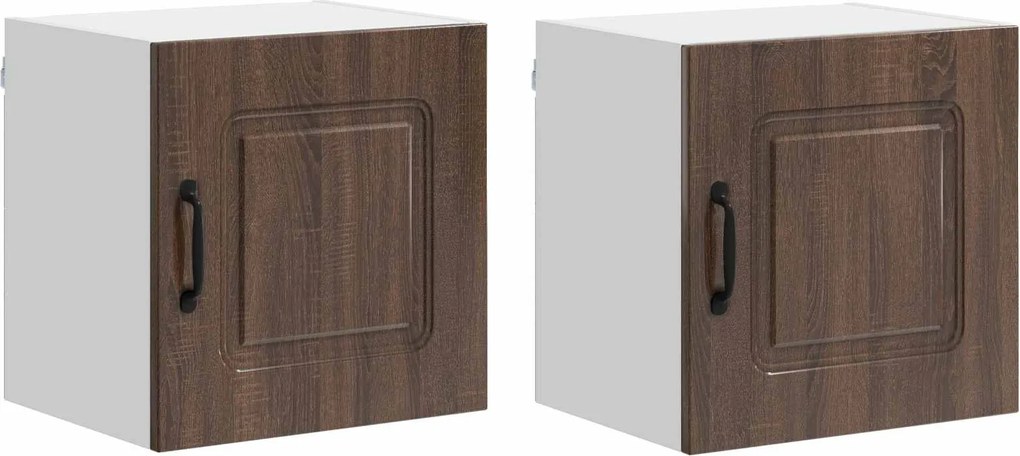 vidaXL Dulap de bucătărie Kalmar 2 pcs Stejar închis 40 x 31 x 40 cm