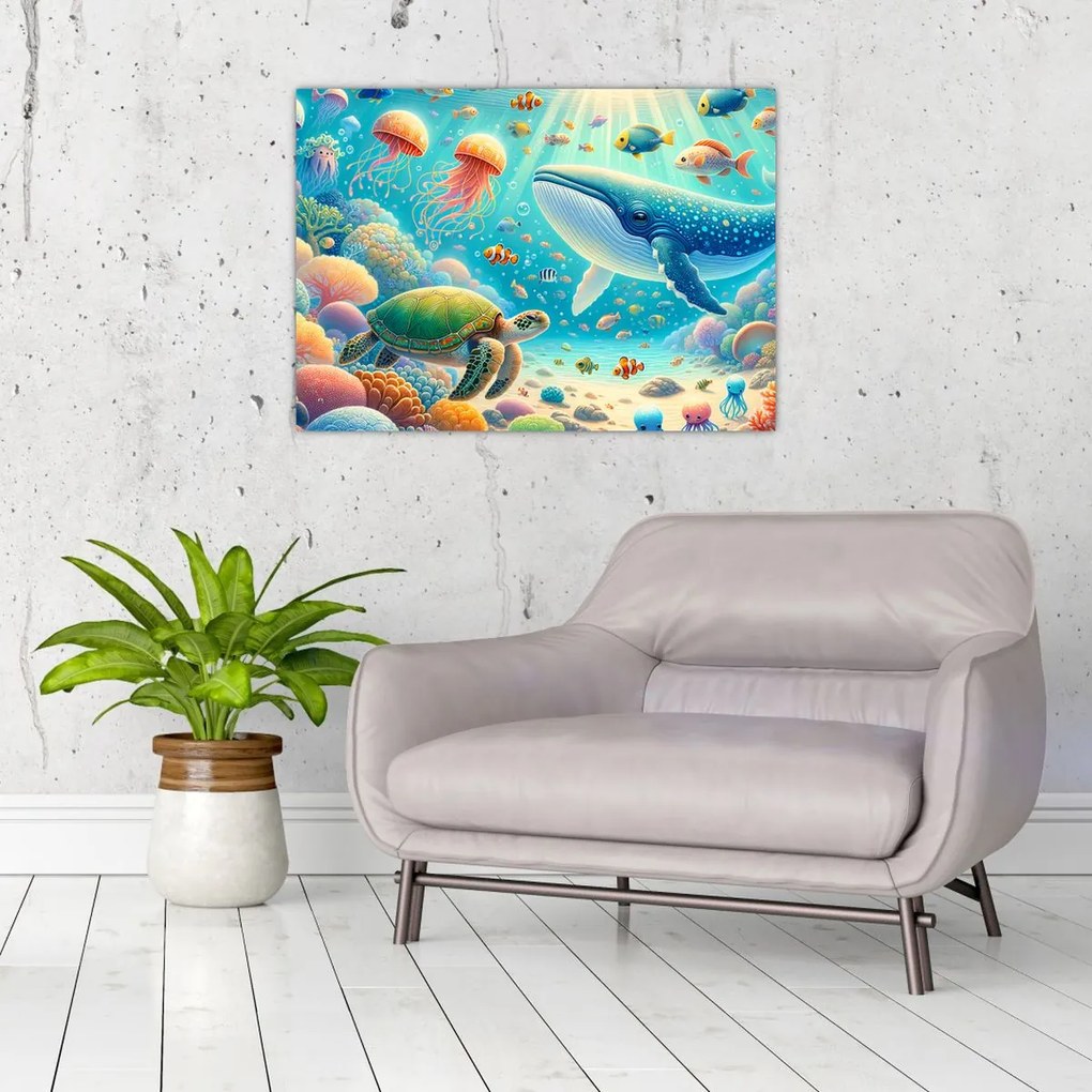 Tablou - Lumea sub apă (70x50 cm)