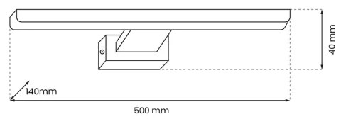 Aplică LED pentru tablouri PINTO LED/12W/230V aurie