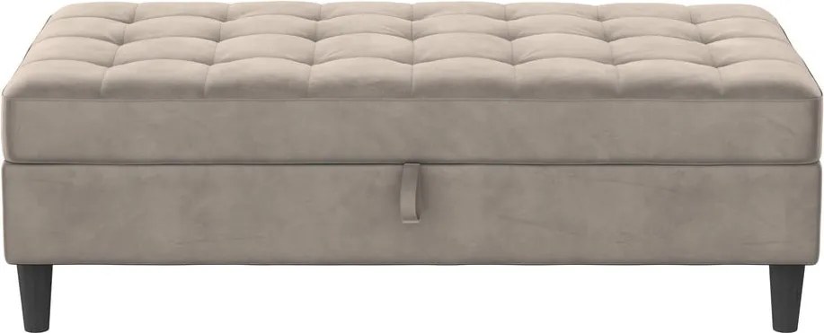 Taburet gri cu tapițerie din catifea Presley – Støraa