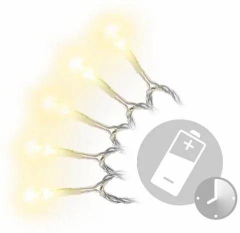 Lanț LED de Crăciun - 10 m, 100 diode, alb cald