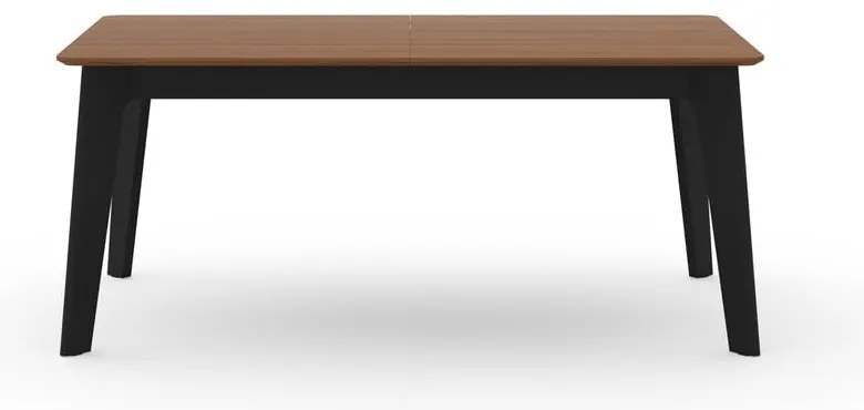 Masă de dining în culoare naturală extensibilă cu blat cu aspect de lemn de nuc 100x180 cm Shadow – TemaHome