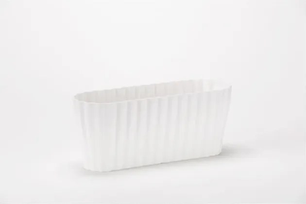 Ghiveci Plastia Flowerbox, lungime 38 cm, alb