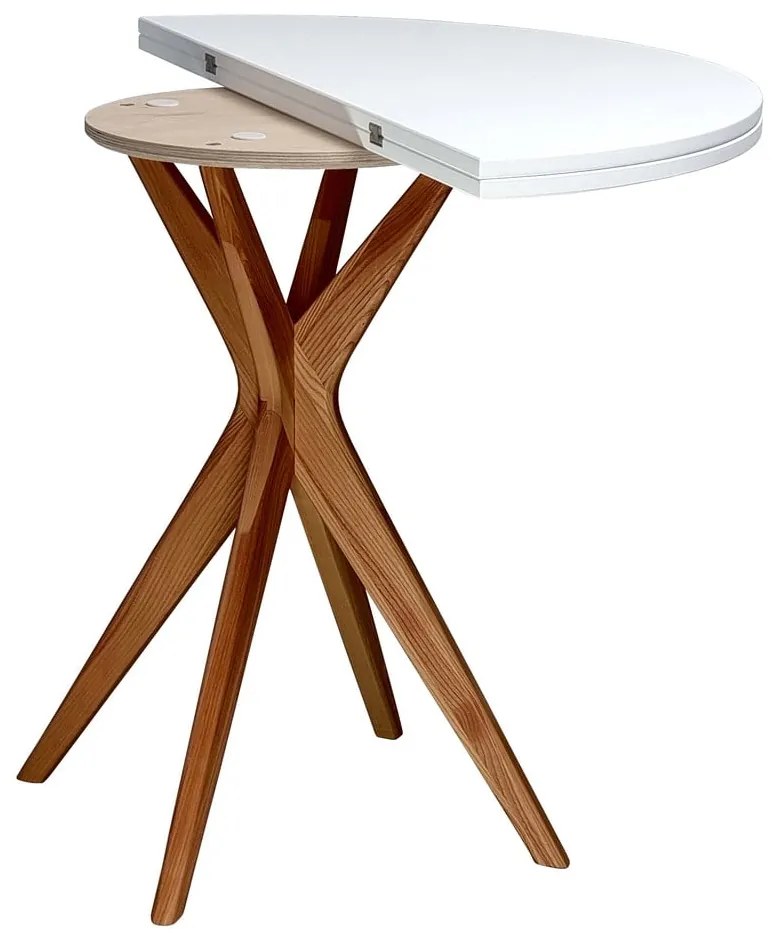 Masă de dining rotundă extensibilă 45x90 cm Jubi – Ragaba