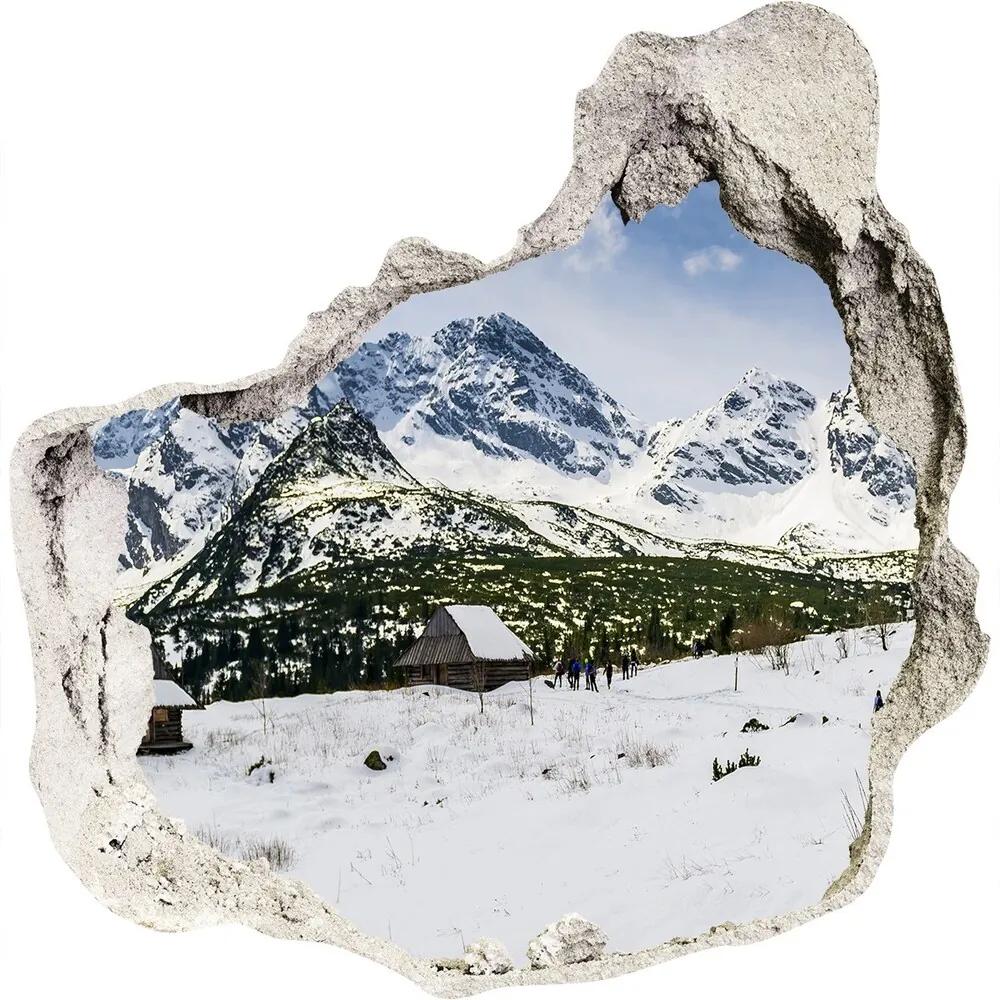 Autocolant 3D gaura cu priveliște Hale Tatry