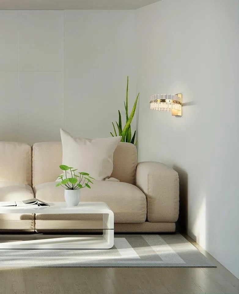 Aplica de perete LED design ambiental Half auriu