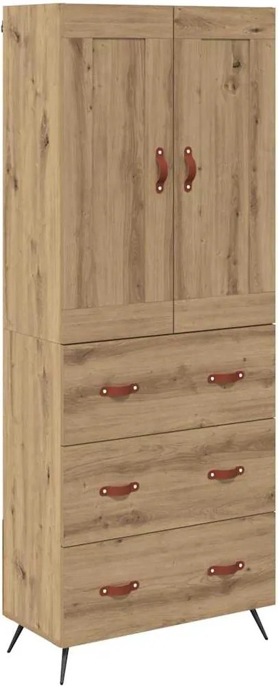 vidaXL Bufet Stejar Artizanal 69,5 x 34 x 180 cm Lemn compozit