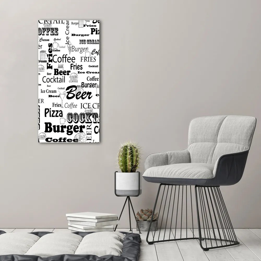 Imprimare tablou canvas Meniu Restaurant