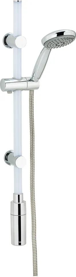 Bară de duș cu LED și pară Wenko Warm White, lungime 74 cm