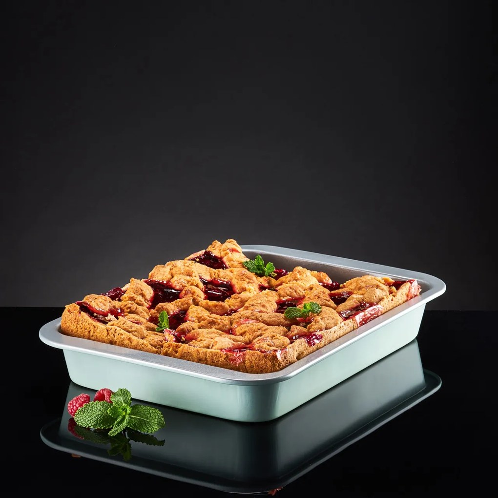 Tava copt 36x24cm, invelis non-stick, verde, Fern